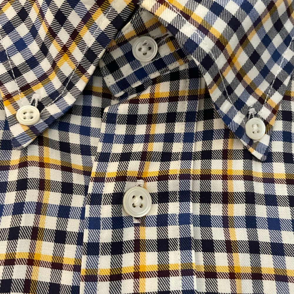 Faconnable Classique Multicolor Check Button Down… - image 4